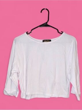 Women's White Long Sleeve Crew Tee & Skirt Set by Sexy Diva